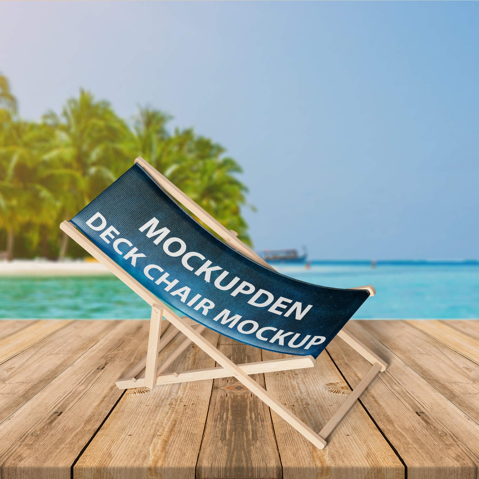 Free Deck Chair Mockup PSD Template