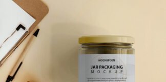 Free Jar Packaging Mockup PSD Template
