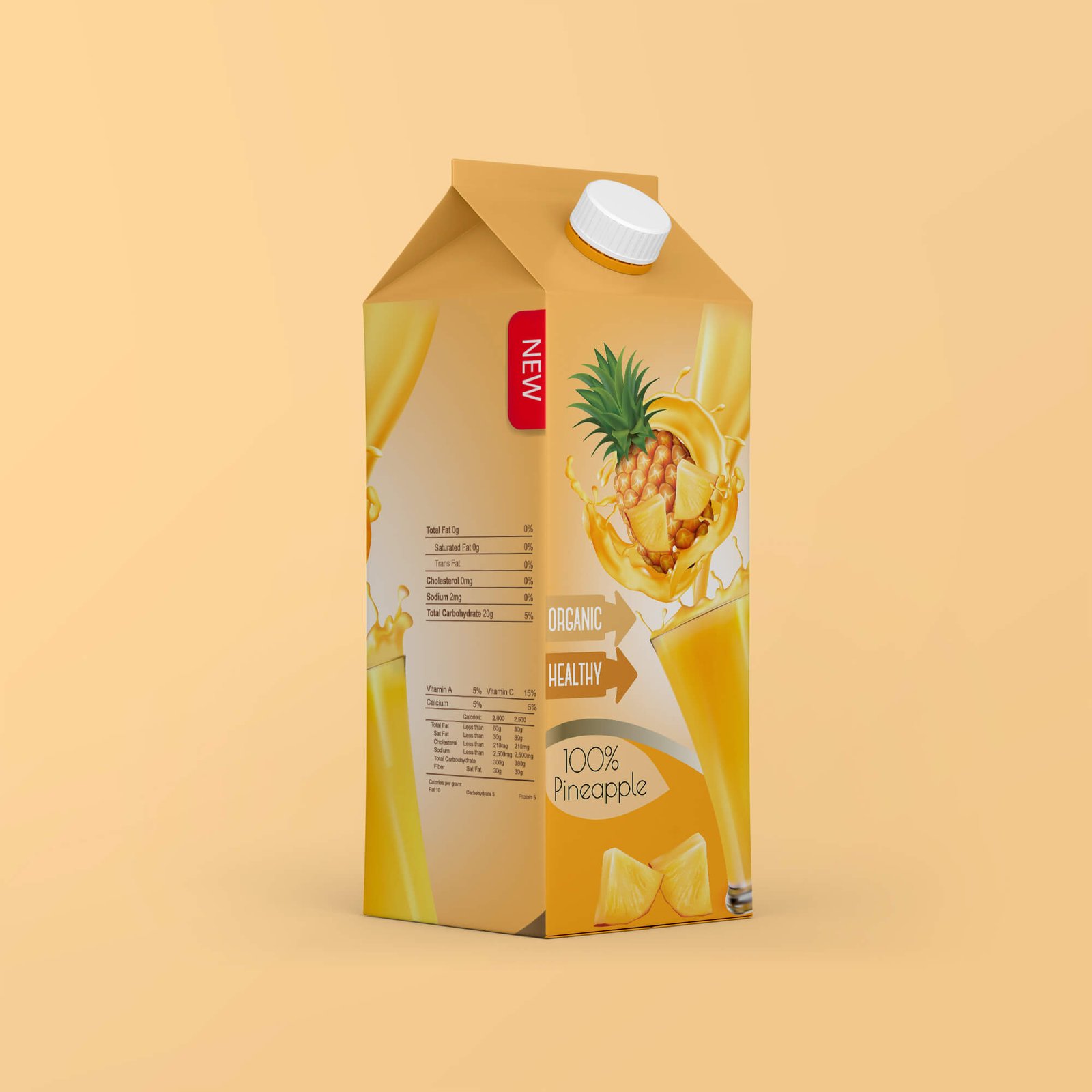 Free Juice Box Mockup PSD Template