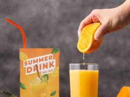 Free Juice Packaging Mockup PSD Template