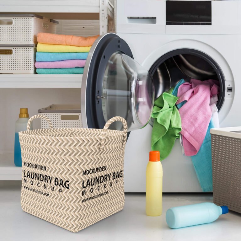 Free Laundry Bag Mockup PSD Template