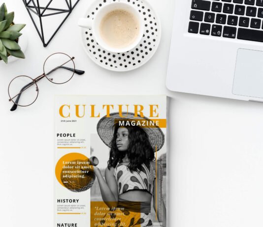 Free Magazine Cover Mockup PSD Template (1)