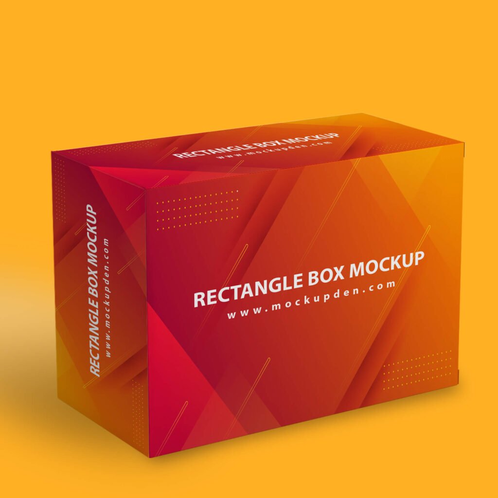 Download Free Rectangle Box Mockup PSD Template - Mockup Den