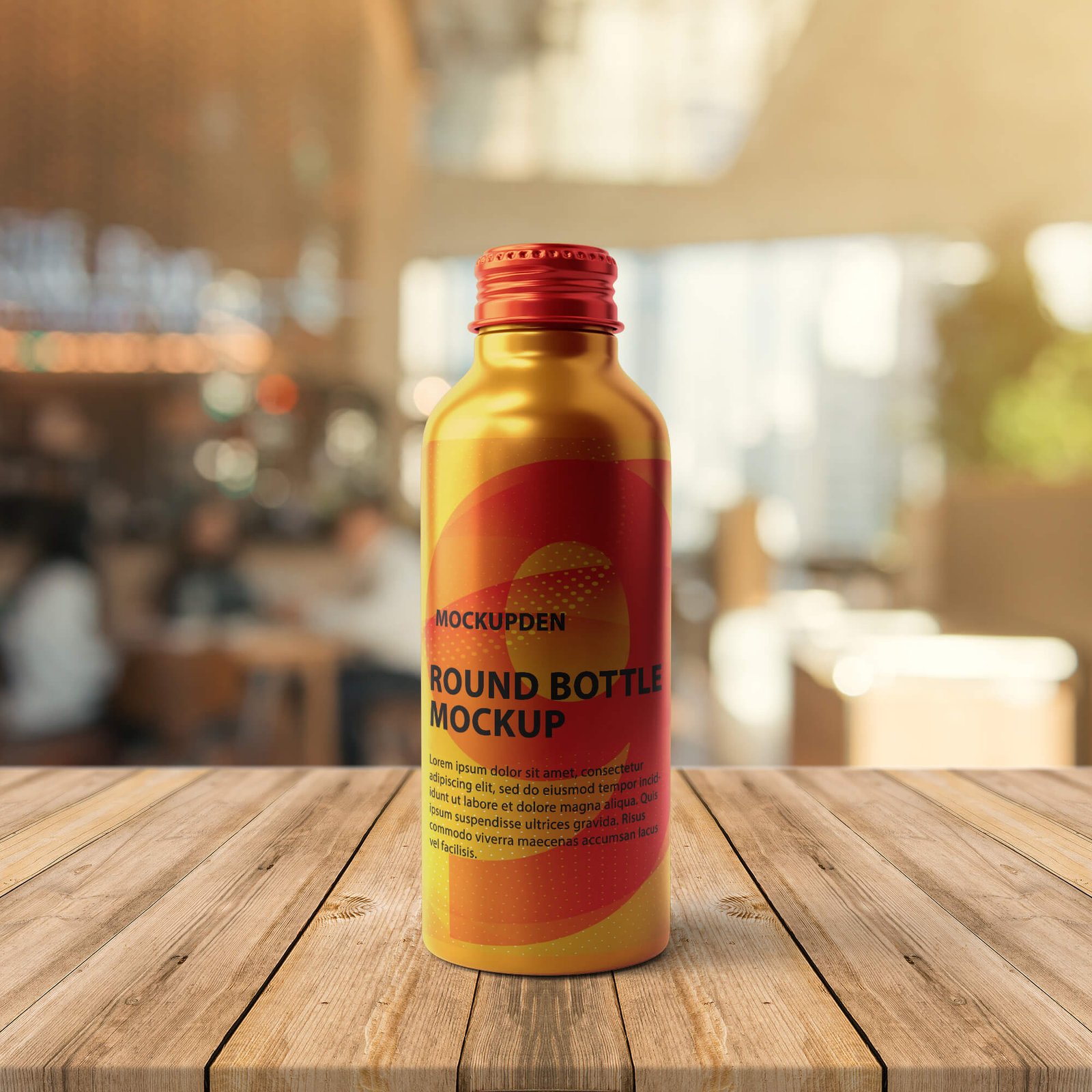 Free Round Bottle Mockup PSD Template
