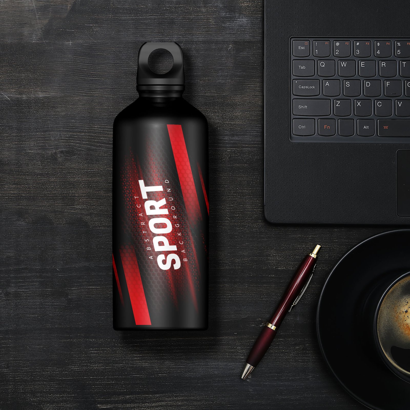 Free Sports Bottle Mockup PSD Template