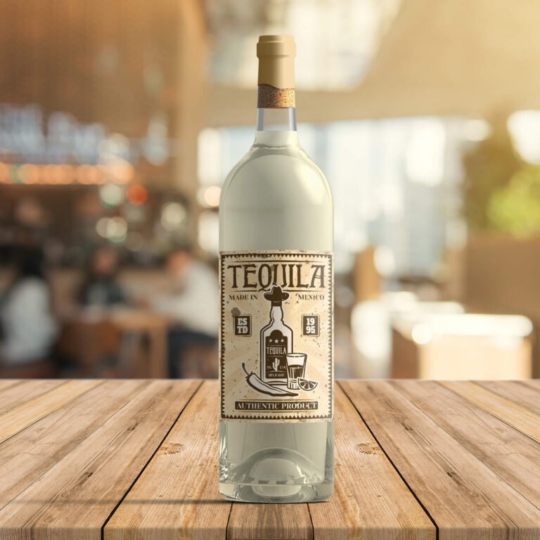 Free Tequila Bottle Mockup PSD Template