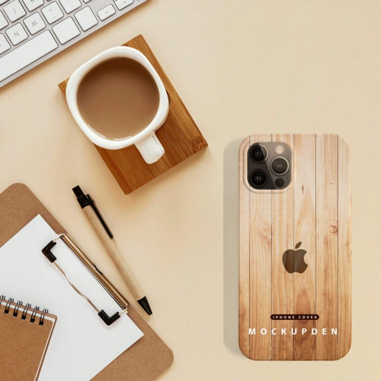 Free iPhone Cover Mockup PSD Template