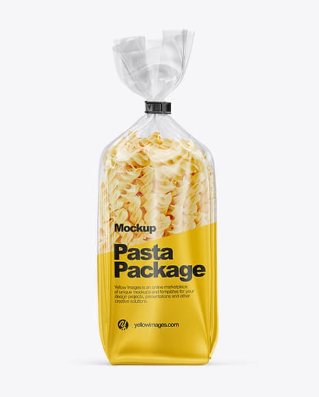 Fusilli Pasta Package Mockup