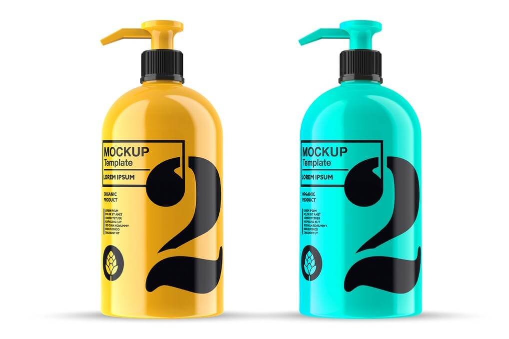 Glossy Soap Bottle Mockup (2)