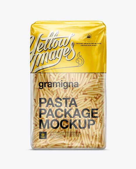 Gramigna Pasta Package Mockup