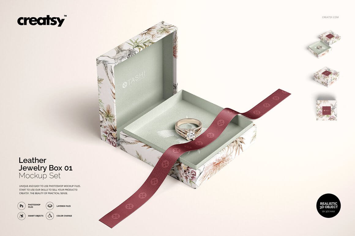 Jewelry Box Mockup Set