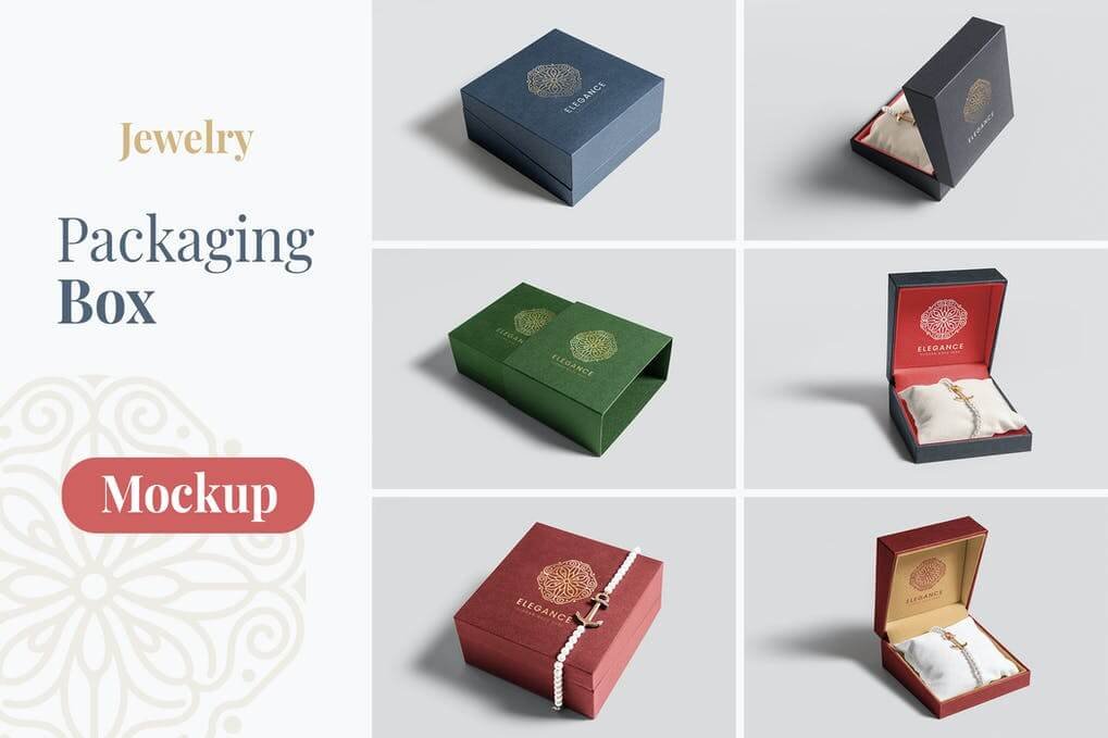 Jewelry Packaging Box Mockups