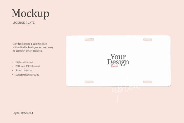 17+ Creative License Plate Mockup PSD Templates