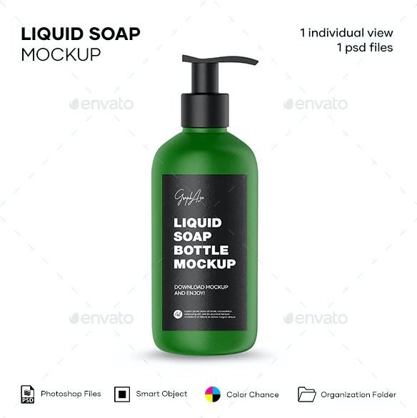 Liquid Soap Bottle Mockup