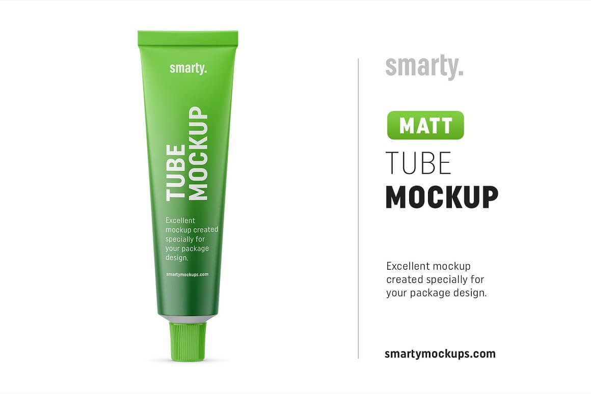 Matt toothpaste tube mockup