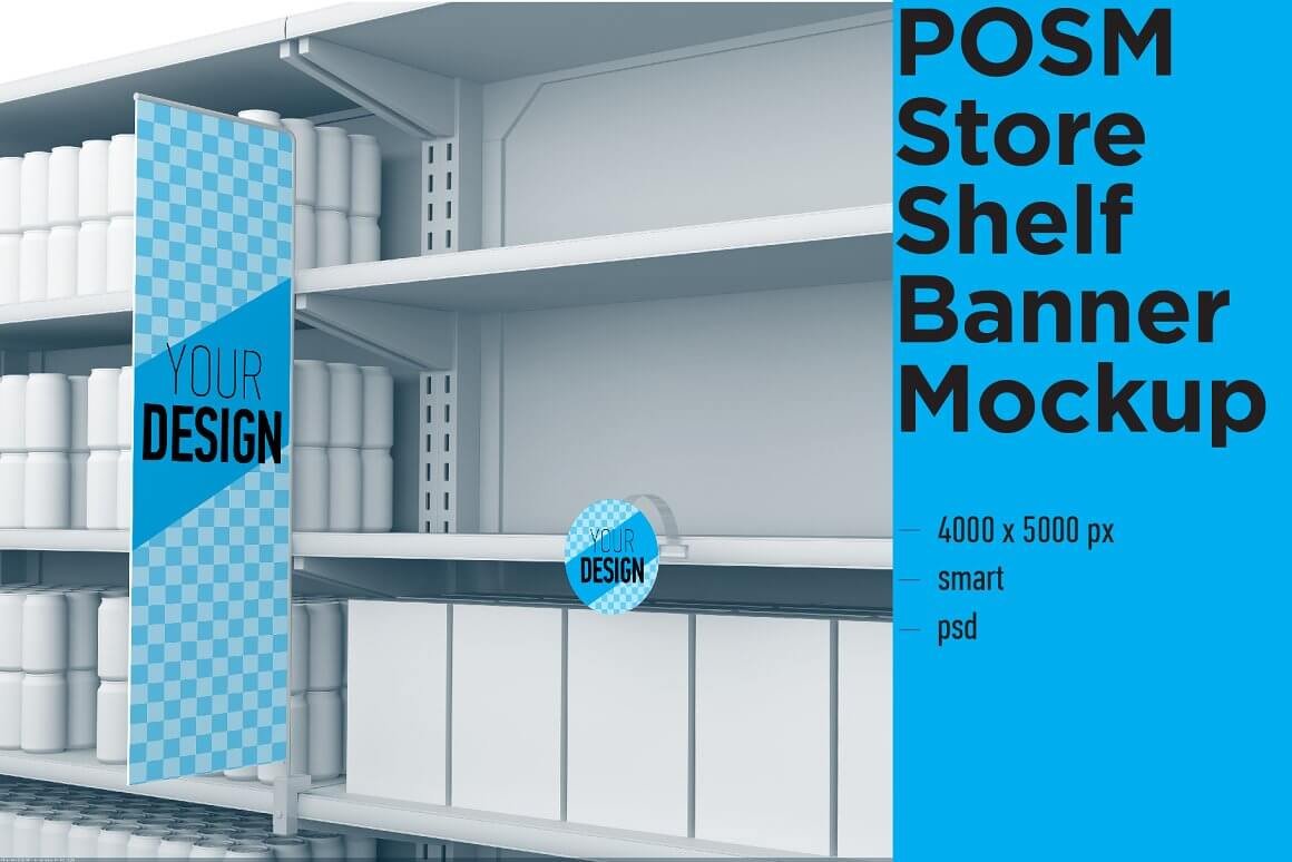 POSM Store Shelf Banner Mockup 2