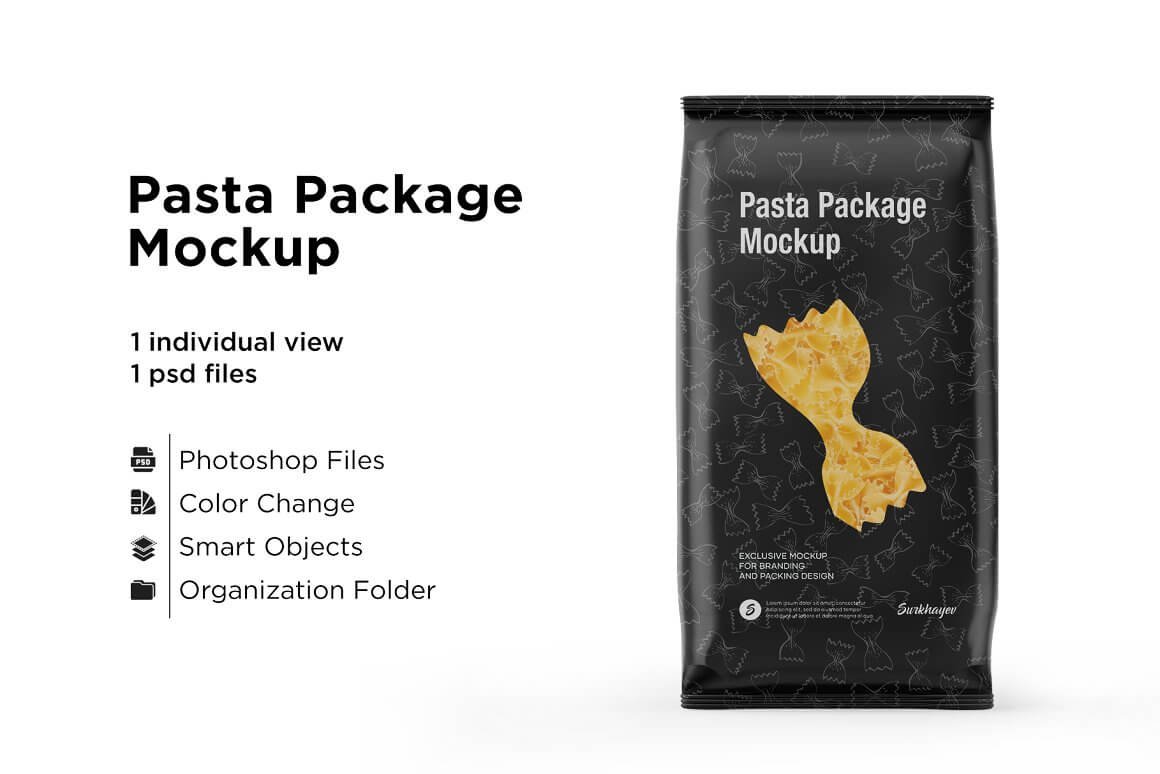 Pasta Package Mockup
