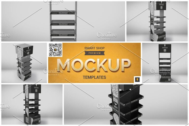 Download 20+ Diversified List of Shelf Mockup PSD Templates - Mockup Den