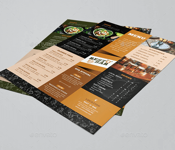 Pub and Bar Menu