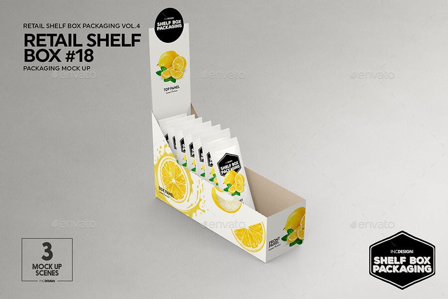 Retail Shelf Box Packaging MockUp No.18