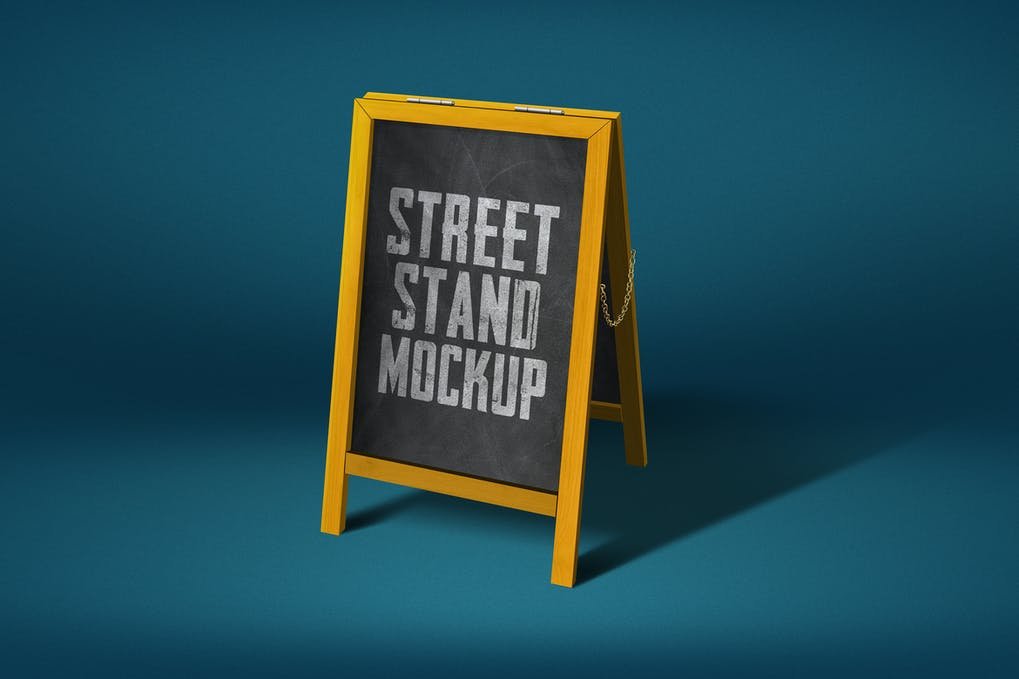 Sandwich Street Stand Mockup