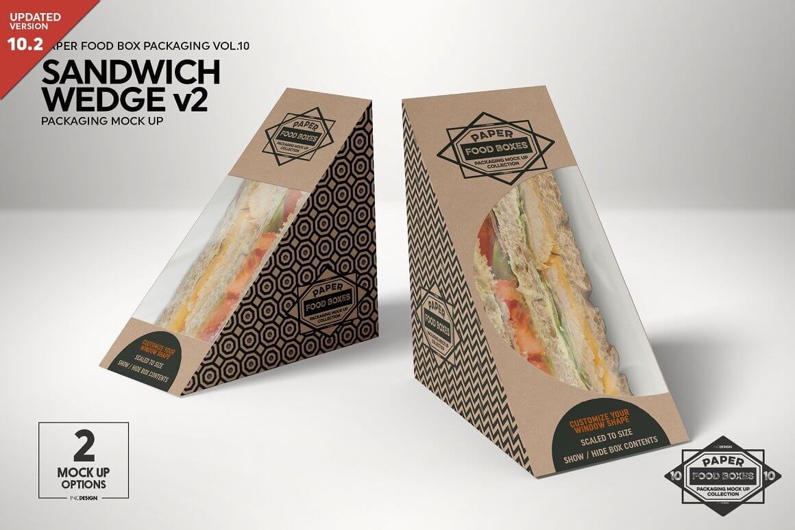 Sandwich Wedge Box v2 Mockup
