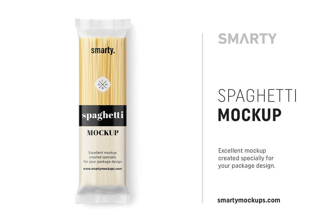 Spaghetti pasta mockup