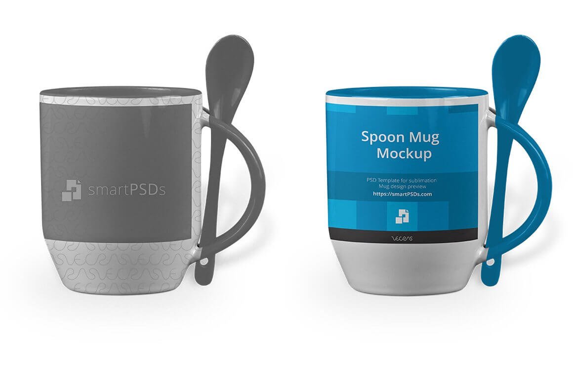 Spoon Handle Mug Design Mockup