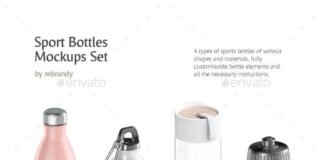 Sport Bottles Mockups Set