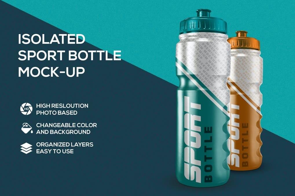 Sport bottle mockup