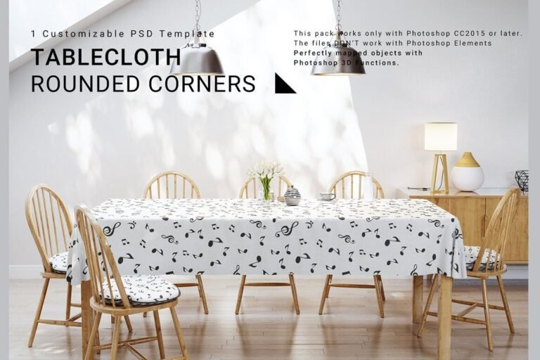 Download 24+ Best Tablecloth Mockup PSD Templates - Mockup Den