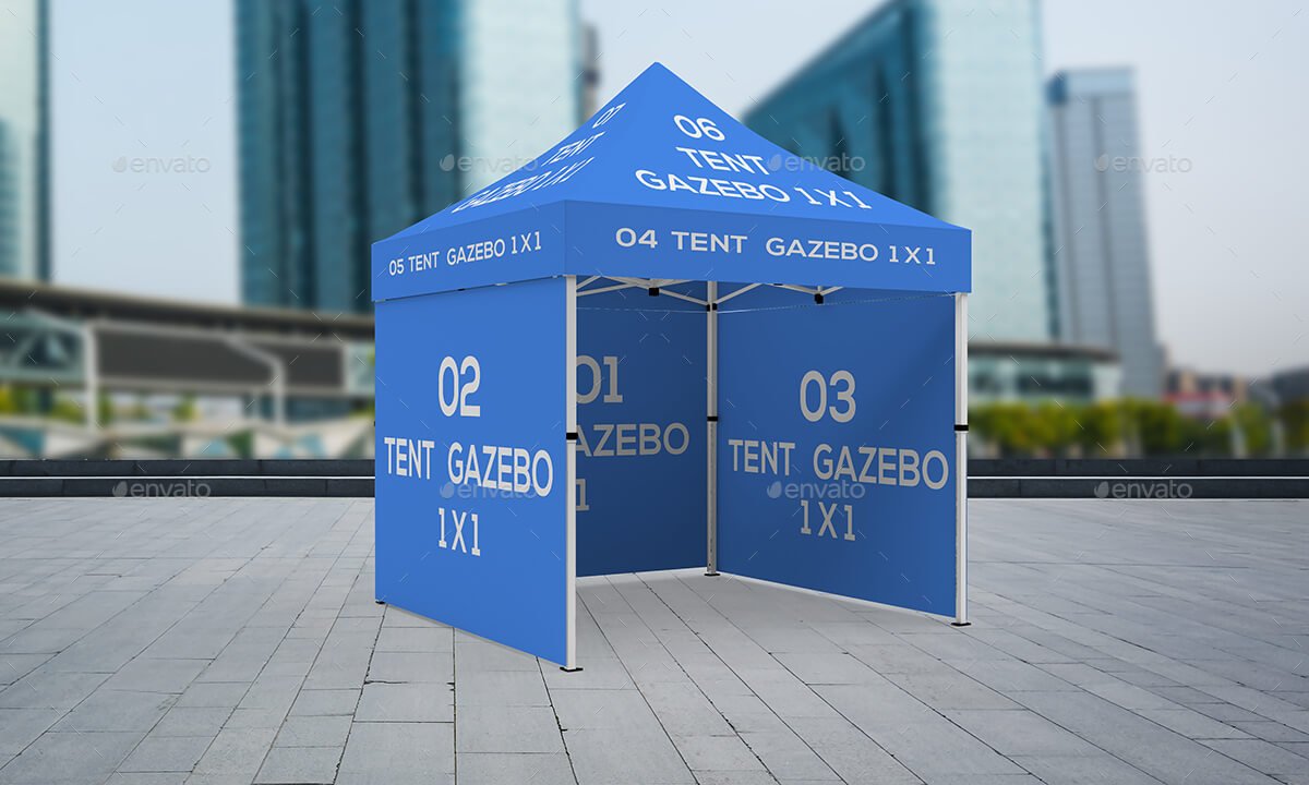 Tente Gazebo 1x1 Mockup Vol 01