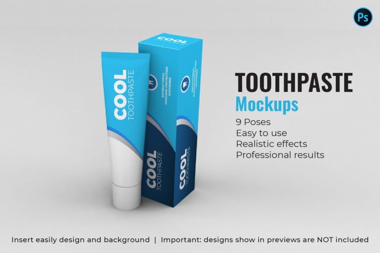 Download 20+ Brandable Tooth Paste Mockup Packaging PSD Templates