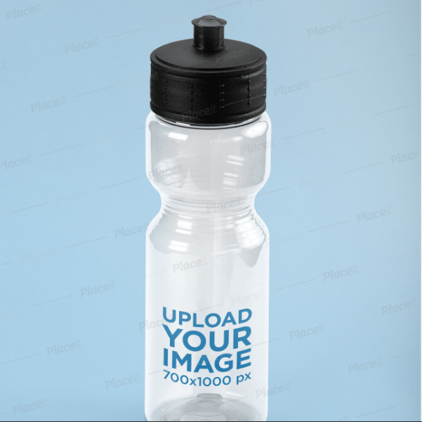 Translucent Sports Bottle Mockup