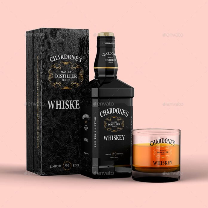 27+ Brandable Whiskey Bottle Mockup PSD Templates