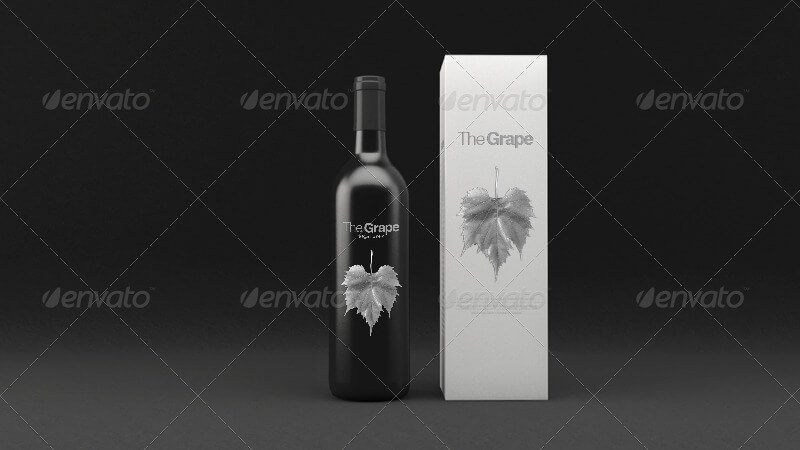 Wine Bottle Packaging Mock-Up