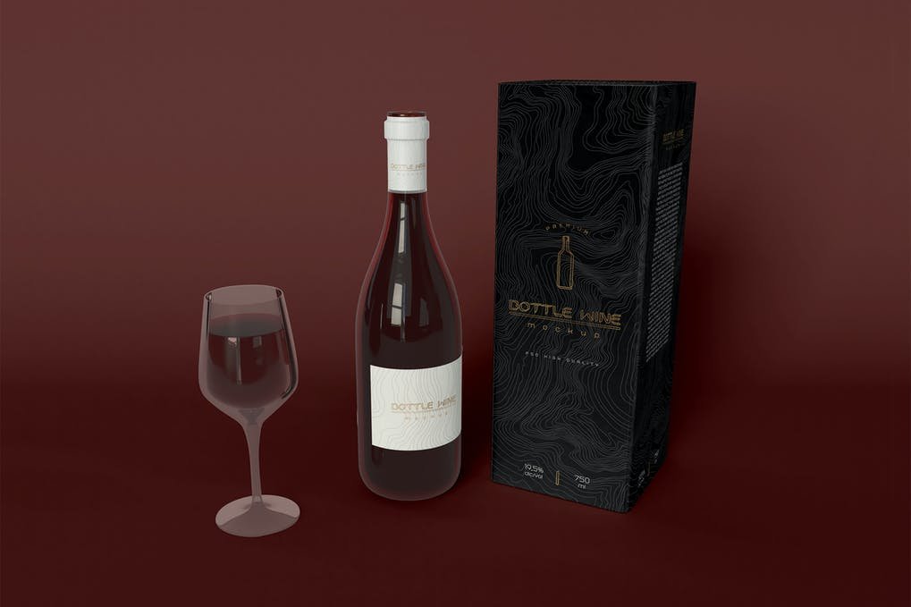 Wine Packaging Mockup