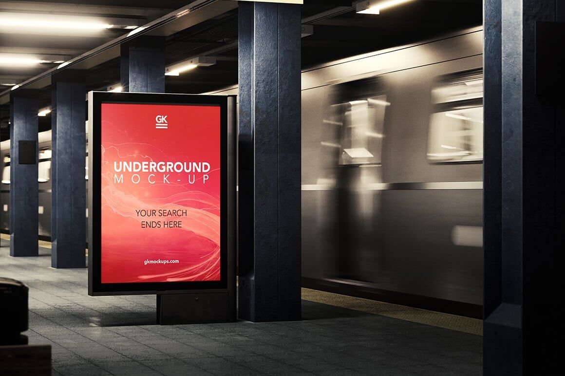 3D Underground Subway Mock-up