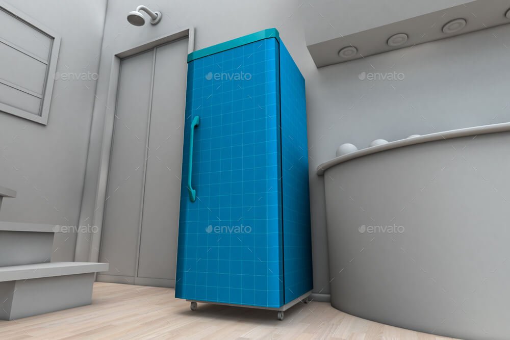 Appliance - One Door Fridge Surface Design Mock-Up