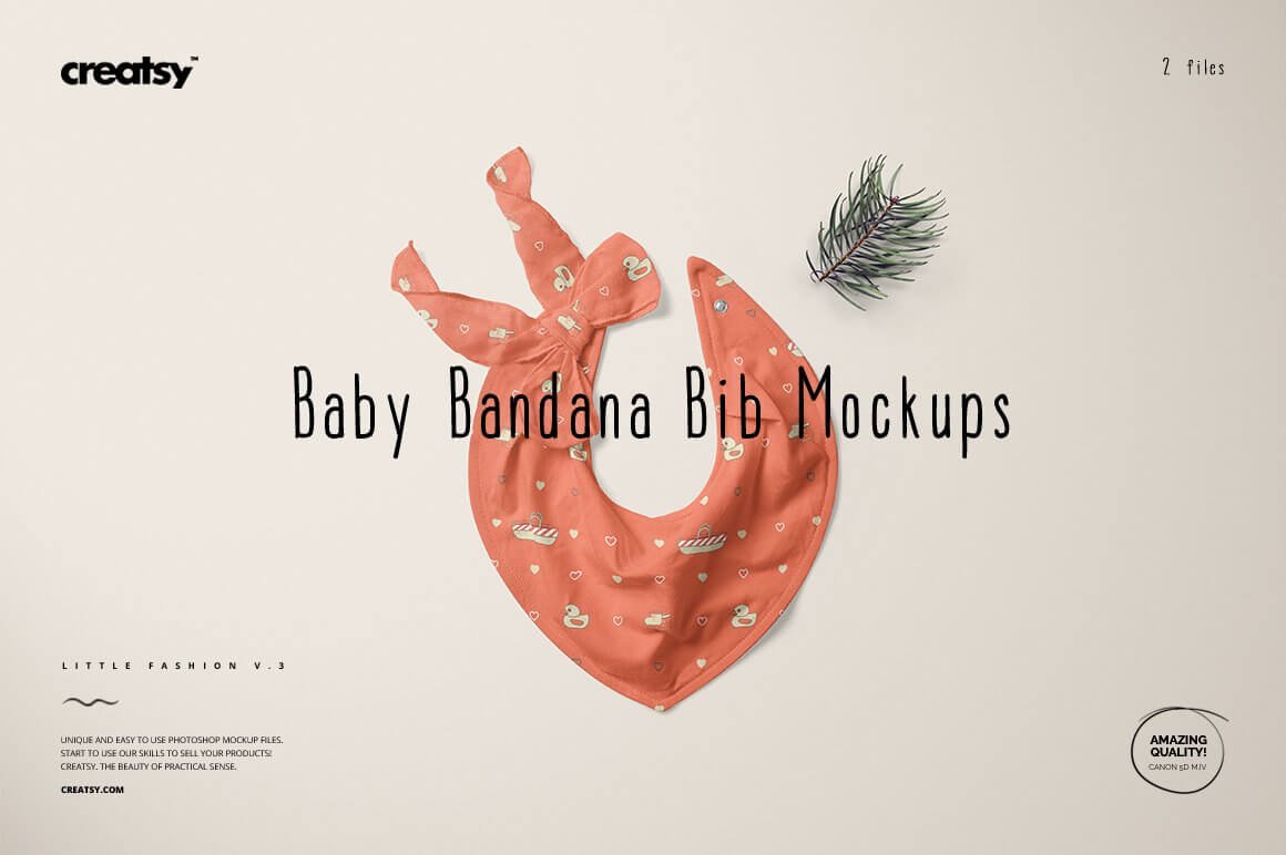 Baby Bandana Bib Mockup Set (2)