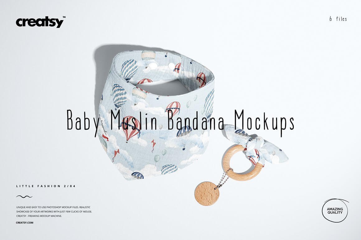 Baby Muslin Bandana Mockup Set