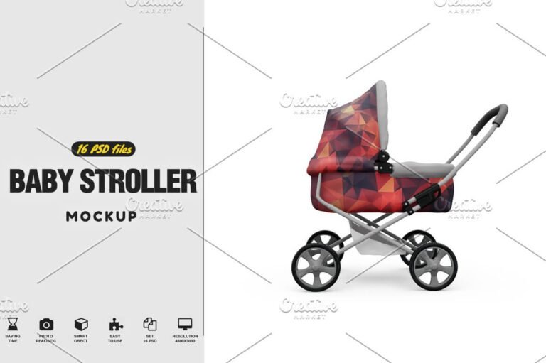 17+ Cute Stroller Mockup PSD & Vector Templates
