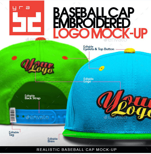 Baseball Cap - Embroidered Logo Mockup (1)