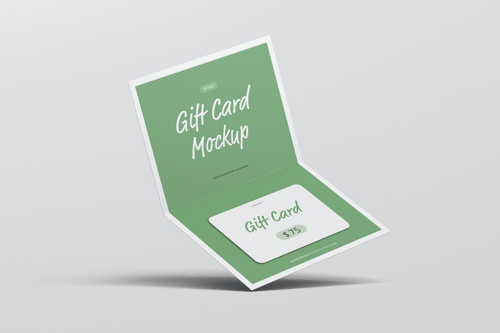 Bi-Fold Gift Card Mockup