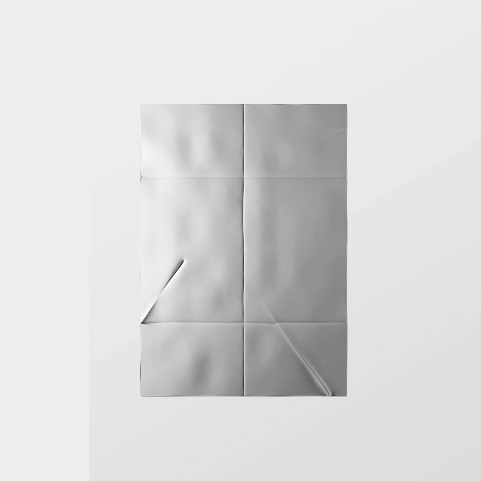 Blank Free Folded Paper Mockup PSD Template