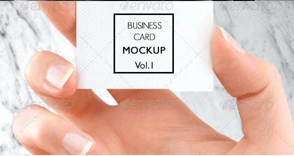 Business Card Mock-up Vol.1 - Hand edition
