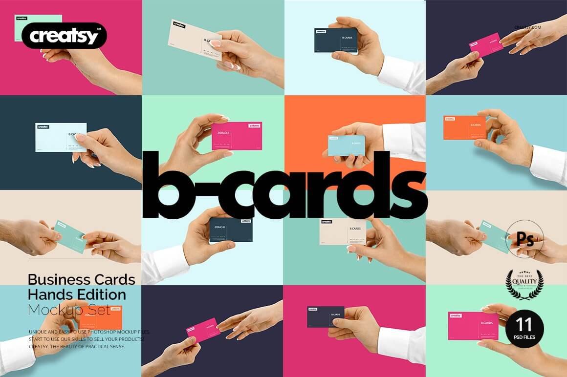 Business Cards Mockup Hands Edition