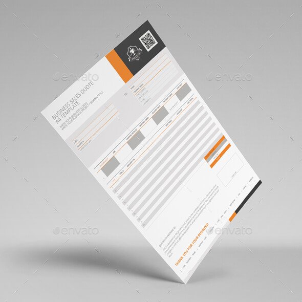 Business Sales Quote A4 Template