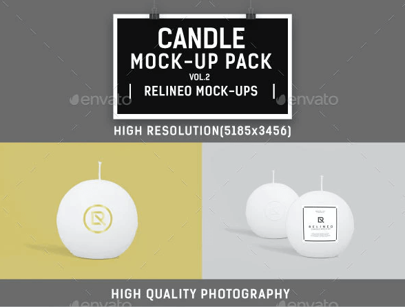 Candle Label Mock-up Pack Vol.2