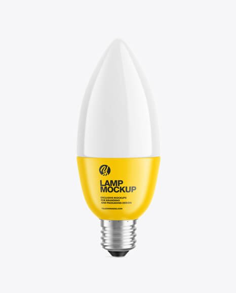 Candle Shaped Light Bulb Mockup